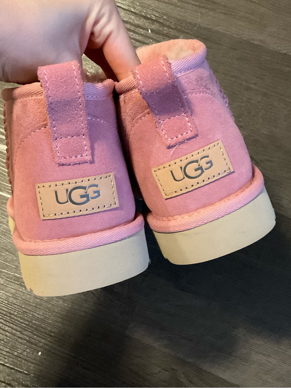 UGG Pink Ultra Mini Boots - Picture 5 of 5